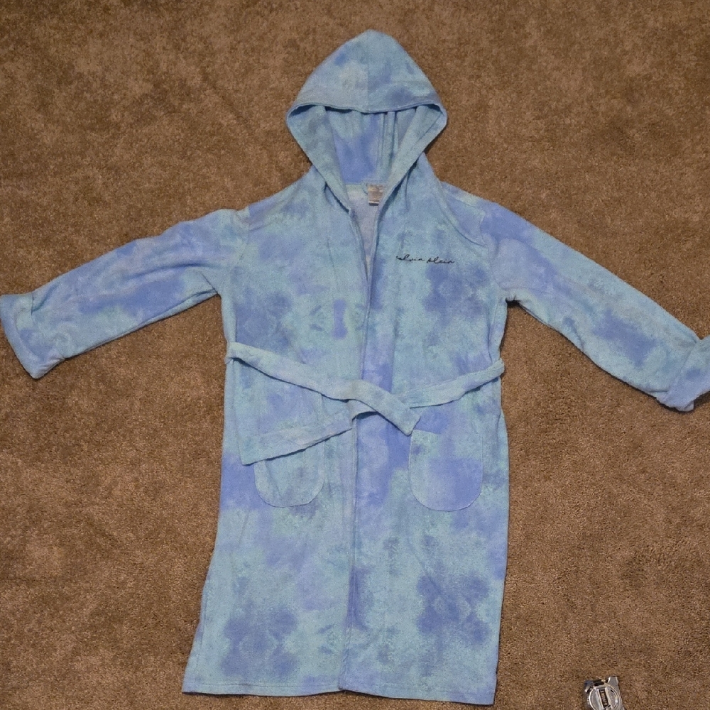 Kids Blue Hooded Pajama Robe